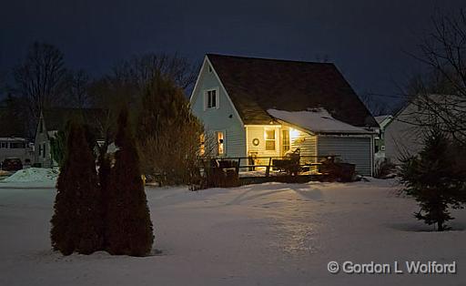 Nighttime House_21043-51.jpg - Photographed at Smiths Falls, Ontario, Canada.